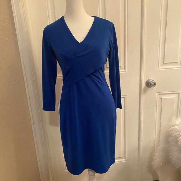 Ann Taylor Blue Dress Long Sleeves - Picture 1 of 5